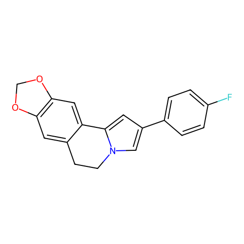 2-(4-Fluorophenyl)-5,6-dihydro-[1,3]dioxolo[4,5-g]pyrrolo[2,1-a]isoquinoline structure