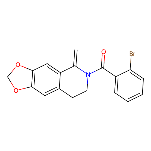 (2-bromophenyl)(5-methylene-7,8-dihydro-[1,3]dioxolo[4,5-g]isoquinolin-6(5H)-yl)methanone structure