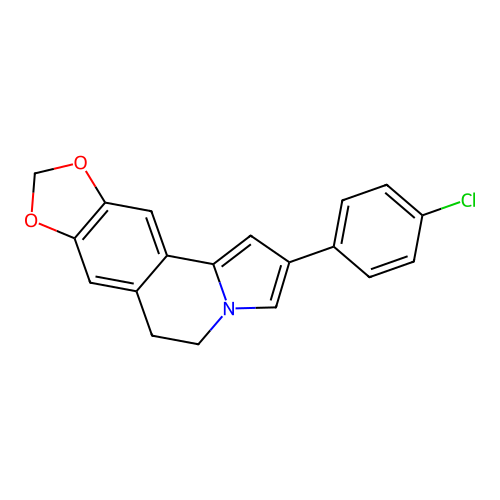 2-(4-Chlorophenyl)-5,6-dihydro-[1,3]dioxolo[4,5-g]pyrrolo[2,1-a]isoquinoline structure