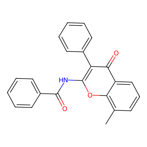 N-(8-methyl-4-oxo-3-phenyl-4H-chromen-2-yl)benzamide structure
