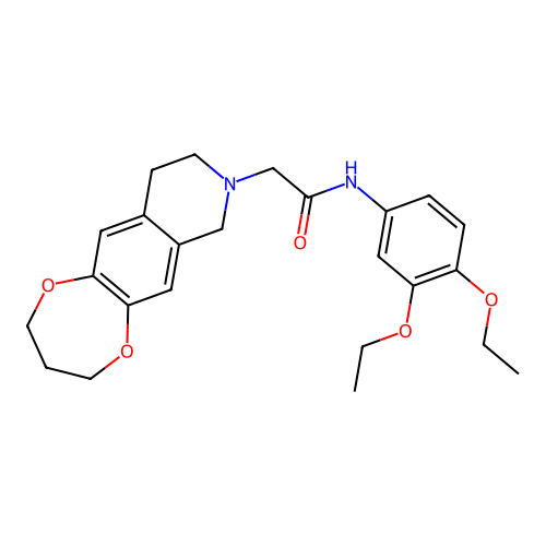 N-(3,4-diethoxyphenyl)-2-(3,4,9,10-tetrahydro-2H-[1,4]dioxepino[2,3-g]isoquinolin-8(7H)-yl)acetamide structure