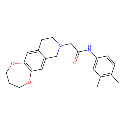 N-(3,4-dimethylphenyl)-2-(3,4,9,10-tetrahydro-2H-[1,4]dioxepino[2,3-g]isoquinolin-8(7H)-yl)acetamide structure