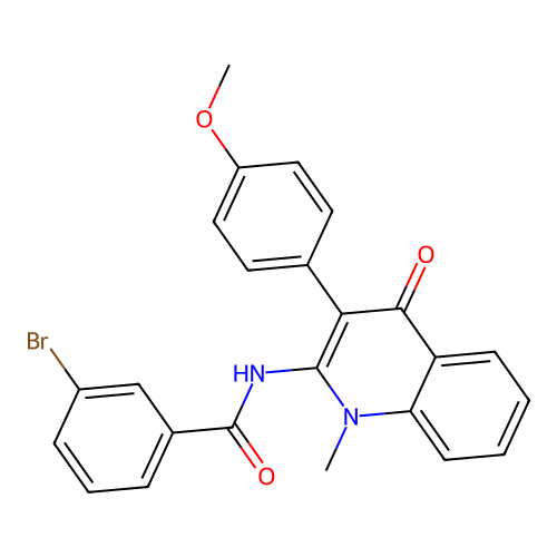 3-bromo-N-(3-(4-methoxyphenyl)-1-methyl-4-oxo-1,4-dihydroquinolin-2-yl)benzamide structure