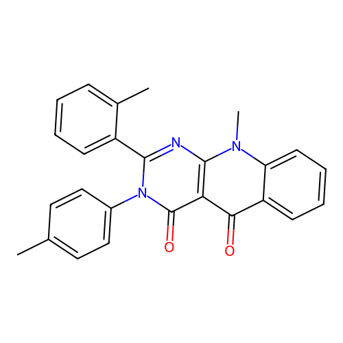 10-methyl-2-(o-tolyl)-3-(p-tolyl)pyrimido[4,5-b]quinoline-4,5(3H,10H)-dione structure