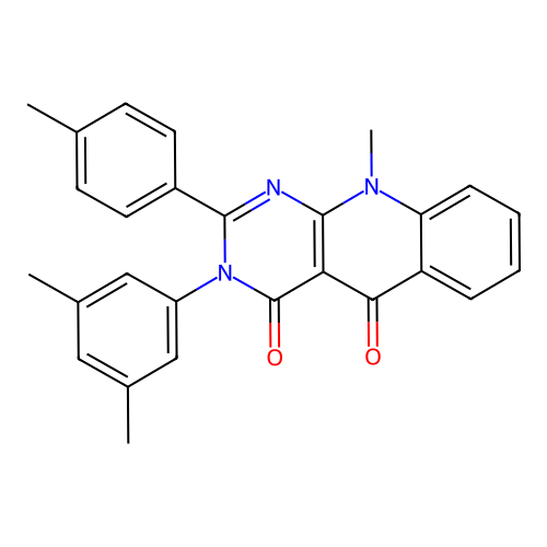 3-(3,5-Dimethyl-phenyl)-10-methyl-2-p-tolyl-3H,10H-pyrimido[4,5-b]quinoline-4,5-dione structure