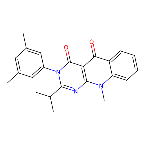 3-(3,5-dimethylphenyl)-10-methyl-2-propan-2-ylpyrimido[4,5-b]quinoline-4,5-dione structure