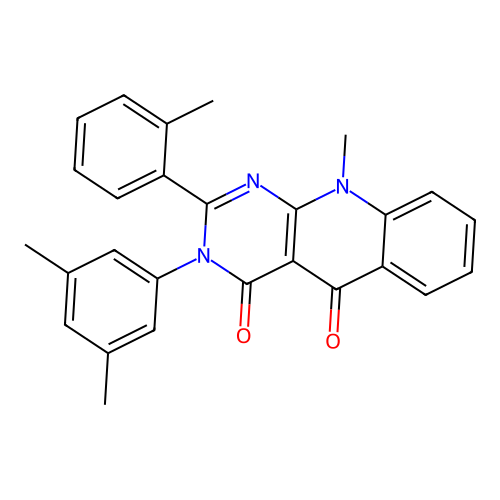 3-(3,5-dimethylphenyl)-10-methyl-2-(2-methylphenyl)pyrimido[4,5-b]quinoline-4,5-dione structure