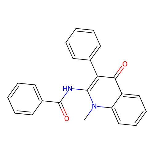 N-(1-methyl-4-oxo-3-phenyl-1,4-dihydroquinolin-2-yl)benzamide structure