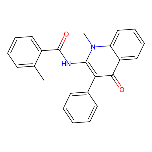 2-methyl-N-(1-methyl-4-oxo-3-phenyl-1,4-dihydroquinolin-2-yl)benzamide structure