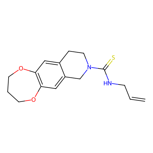 N-allyl-3,4,9,10-tetrahydro-2H-[1,4]dioxepino[2,3-g]isoquinoline-8(7H)-carbothioamide structure