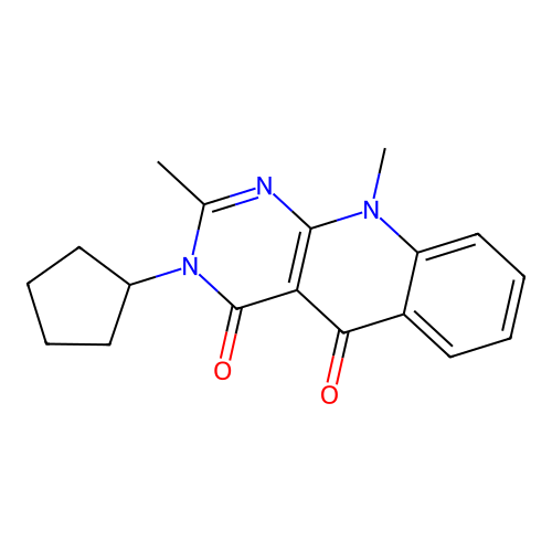 3-cyclopentyl-2,10-dimethylpyrimido[4,5-b]quinoline-4,5(3H,10H)-dione structure