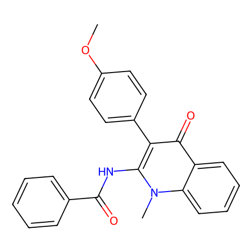 N-(3-(4-methoxyphenyl)-1-methyl-4-oxo-1,4-dihydroquinolin-2-yl)benzamide structure