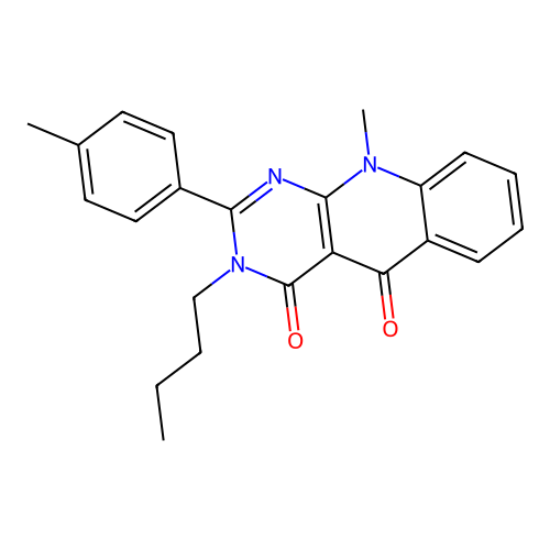 3-butyl-10-methyl-2-(4-methylphenyl)pyrimido[4,5-b]quinoline-4,5(3H,10H)-dione structure