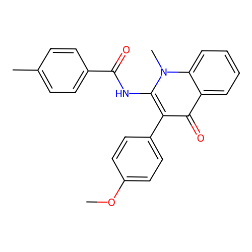 N-[3-(4-methoxyphenyl)-1-methyl-4-oxo-quinolin-2-yl]-4-methyl-benzamide structure