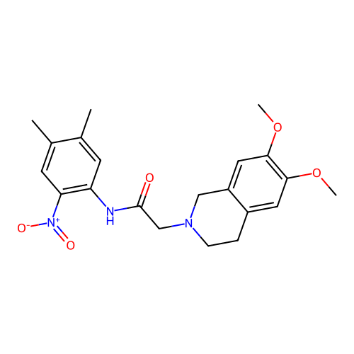 2-(6,7-dimethoxy-3,4-dihydroisoquinolin-2(1H)-yl)-N-(4,5-dimethyl-2-nitrophenyl)acetamide structure