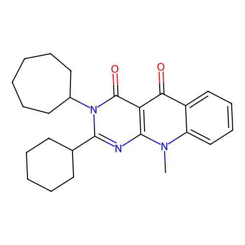 3-Cycloheptyl-2-cyclohexyl-10-methylpyrimido[4,5-b]quinoline-4,5-dione structure
