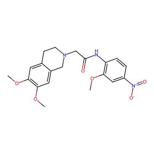 2-(6,7-dimethoxy-3,4-dihydro-1H-isoquinolin-2-yl)-N-(2-methoxy-4-nitrophenyl)acetamide structure