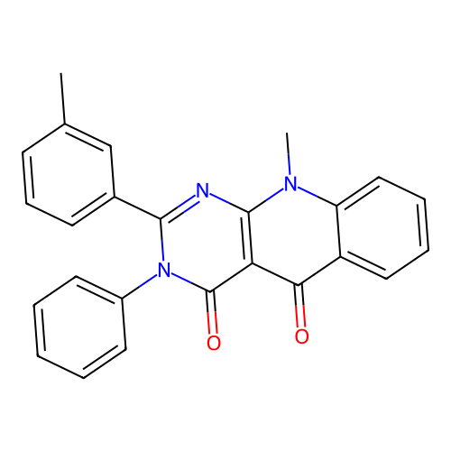 10-Methyl-3-phenyl-2-m-tolyl-3H,10H-pyrimido[4,5-b]quinoline-4,5-dione structure