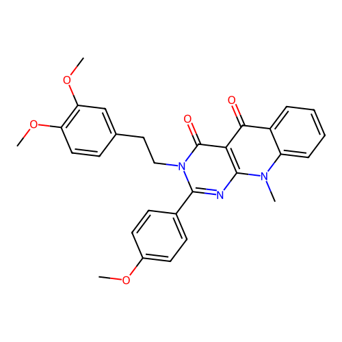 3-(3,4-dimethoxyphenethyl)-2-(4-methoxyphenyl)-10-methylpyrimido[4,5-b]quinoline-4,5(3H,10H)-dione structure