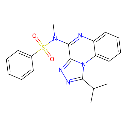 N-(1-isopropyl-[1,2,4]triazolo[4,3-a]quinoxalin-4-yl)-N-methylbenzenesulfonamide structure