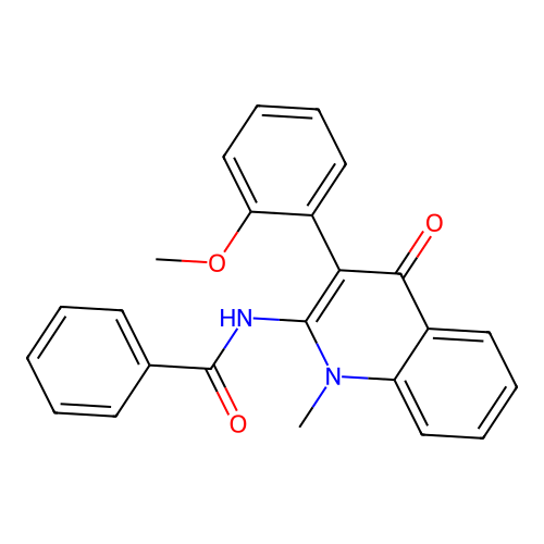 N-(3-(2-methoxyphenyl)-1-methyl-4-oxo-1,4-dihydroquinolin-2-yl)benzamide structure