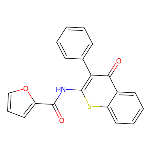 N-(4-oxo-3-phenyl-4H-thiochromen-2-yl)furan-2-carboxamide structure