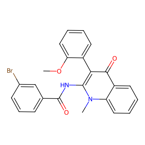 3-bromo-N-(3-(2-methoxyphenyl)-1-methyl-4-oxo-1,4-dihydroquinolin-2-yl)benzamide structure
