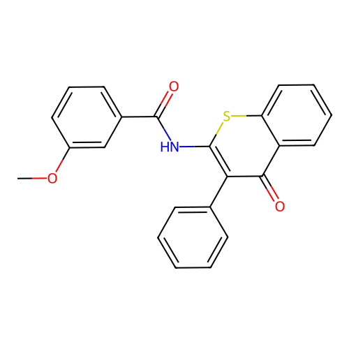 3-methoxy-N-(4-oxo-3-phenyl-4H-thiochromen-2-yl)benzamide structure