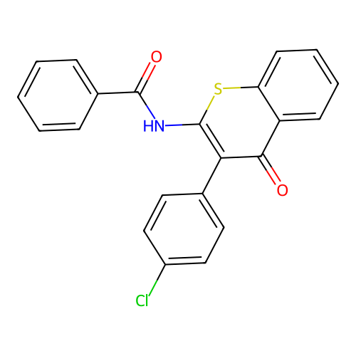 N-(3-(4-chlorophenyl)-4-oxo-4H-thiochromen-2-yl)benzamide structure