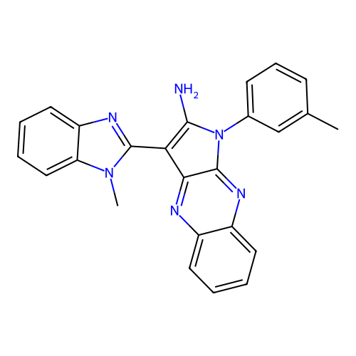 3-(1-Methyl-2-benzimidazolyl)-1-(3-methylphenyl)-2-pyrrolo[3,2-b]quinoxalinamine structure