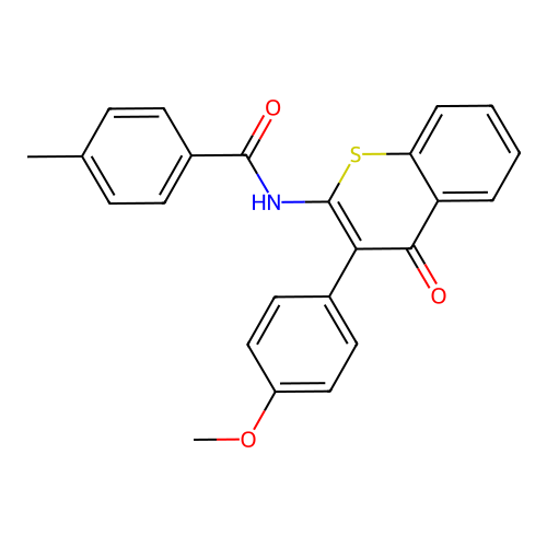 N-(3-(4-methoxyphenyl)-4-oxo-4H-thiochromen-2-yl)-4-methylbenzamide structure