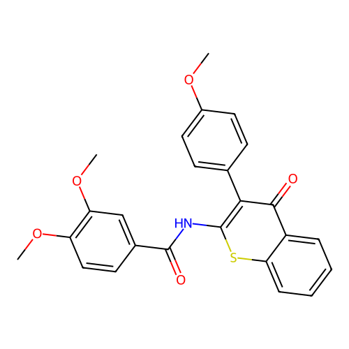 3,4-dimethoxy-N-(3-(4-methoxyphenyl)-4-oxo-4H-thiochromen-2-yl)benzamide structure