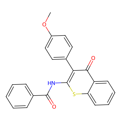 N-(3-(4-methoxyphenyl)-4-oxo-4H-thiochromen-2-yl)benzamide structure