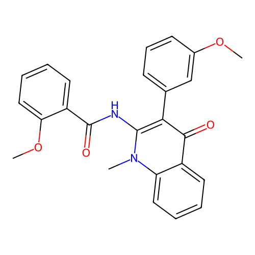2-methoxy-N-[3-(3-methoxyphenyl)-1-methyl-4-oxoquinolin-2-yl]benzamide structure