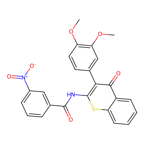 N-(3-(3,4-dimethoxyphenyl)-4-oxo-4H-thiochromen-2-yl)-3-nitrobenzamide structure