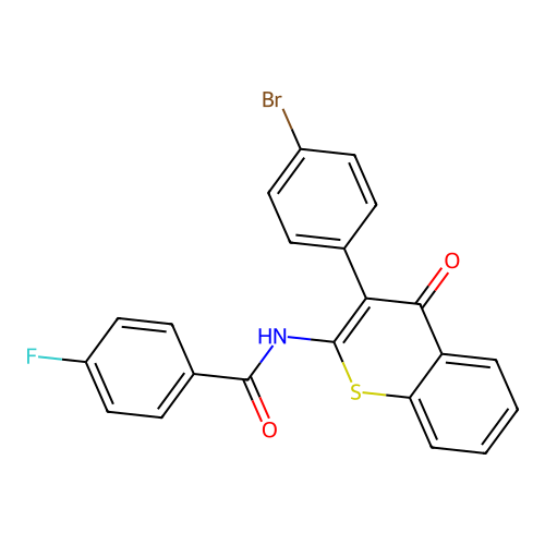 N-(3-(4-bromophenyl)-4-oxo-4H-thiochromen-2-yl)-4-fluorobenzamide structure