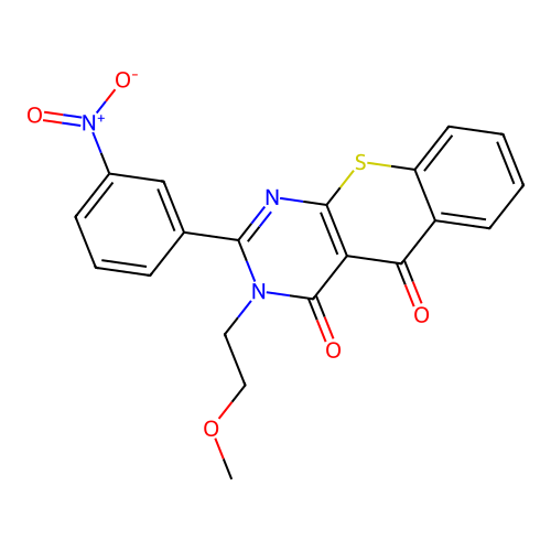 3-(2-methoxyethyl)-2-(3-nitrophenyl)-3H-thiochromeno[2,3-d]pyrimidine-4,5-dione structure