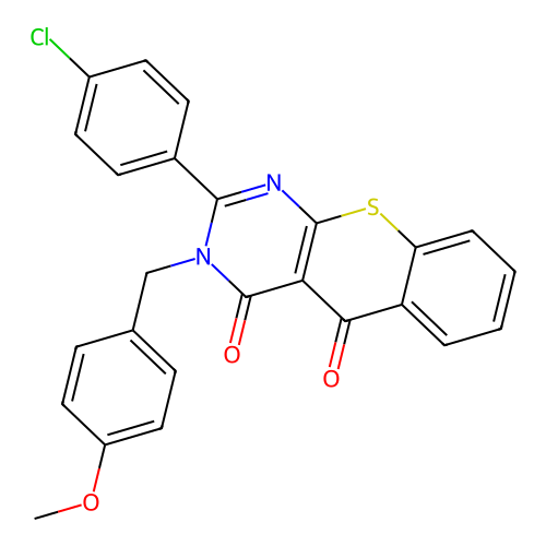 2-(4-chlorophenyl)-3-(4-methoxybenzyl)-3H-thiochromeno[2,3-d]pyrimidine-4,5-dione structure