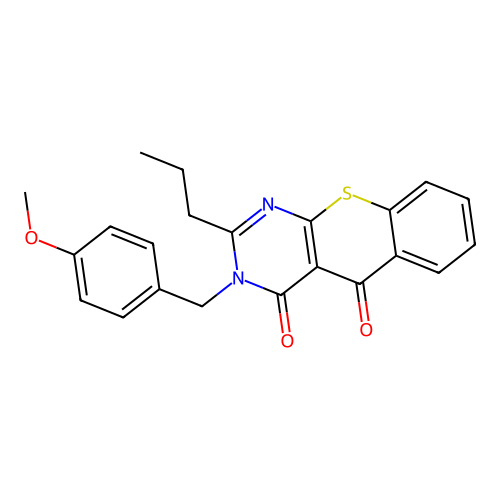 3-(4-methoxybenzyl)-2-propyl-3H-thiochromeno[2,3-d]pyrimidine-4,5-dione structure
