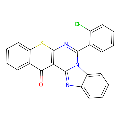 C23H12ClN3OS structure