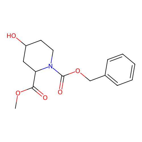 1-Benzyl 2-methyl 4-hydroxypiperidine-1,2-dicarboxylate structure