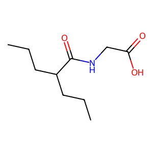 2-(2-propylpentanoylamino)acetic Acid structure