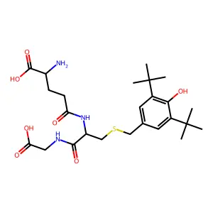 Glycine, L-gamma-glutamyl-S-((3,5-bis(1,1-dimethylethyl)-4-hydroxyphenyl)methyl)-L-cysteinyl- structure