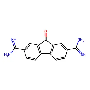 9H-Fluorene-2,7-dicarboximidamide, 9-oxo- structure