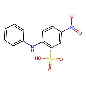2-Anilino-5-nitrobenzenesulphonic acid structure