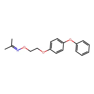 2-Propanone, O-(2-(4-phenoxyphenoxy)ethyl)oxime structure