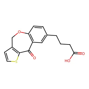 4-(4,10-Dihydro-10-oxothieno(3,2-c)(1)benzoxepin-8-yl)butyric acid structure