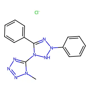 1H-Tetrazolium, 1-(1-methyl-1H-tetrazol-5-yl)-3,5-diphenyl-, chloride structure