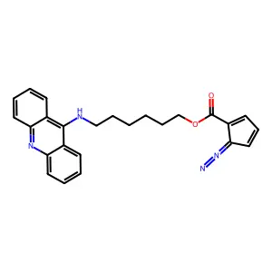 9-(6-(2-Diazocyclopentadienylcarbonyloxy)hexylamino)acridine structure