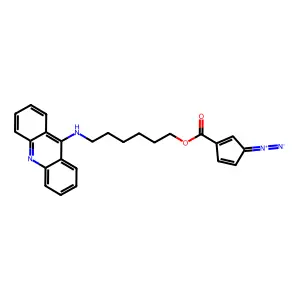 6-(9-Acridinylamino)hexyl 3-diazo-1,4-cyclopentadiene-1-carboxylate structure